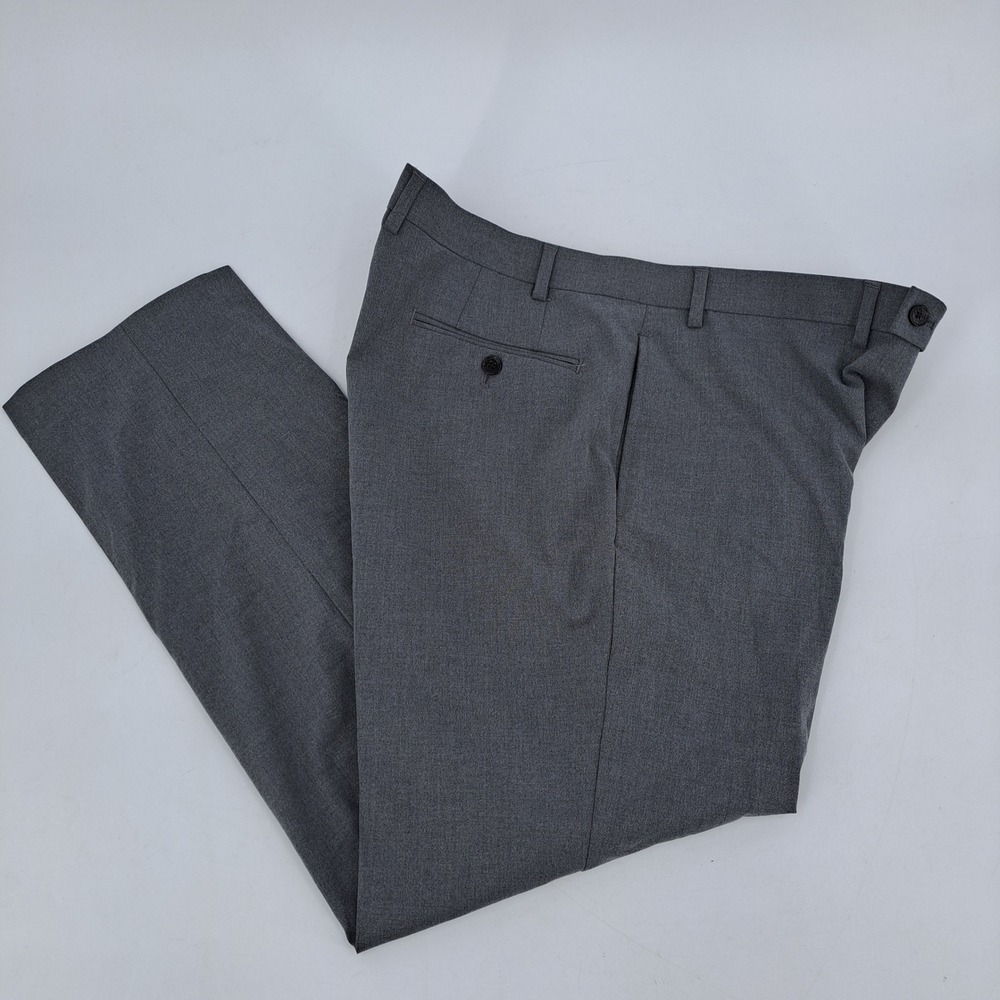 Lauren Ralph Lauren Black Label Mens 40x30 Dress Pants Grey Stretch Flat Front